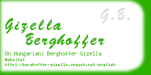 gizella berghoffer business card